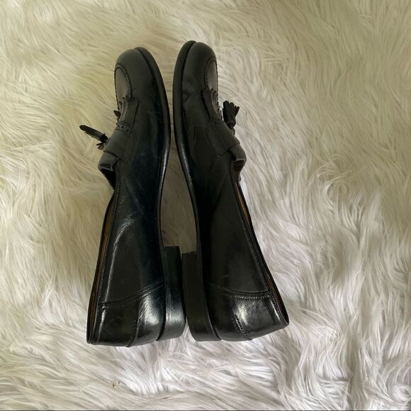Bally Black Leather Slip On Kiltie Loafers Dress Shoes 10 main image 8